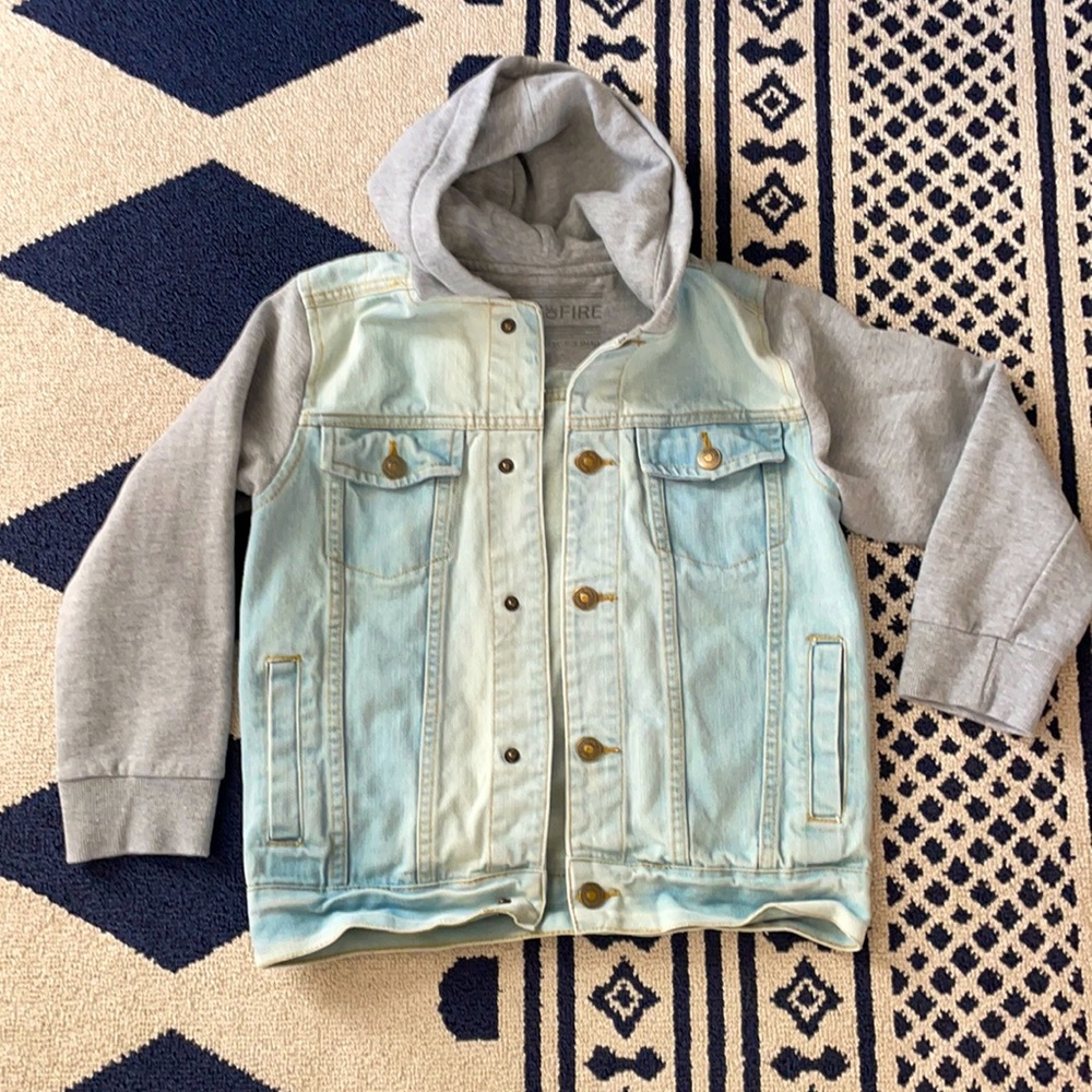 Boys Jacket with cotton hoodie.